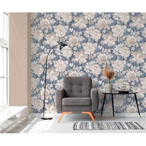 Grandeco|Boho floral beige wallpaper|Floral 2