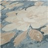 Papeldecor|Papel pintado flores acuarela azul y beige|Acuarela