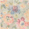 Papeldecor|Papier peint fleurs aquarelle grises multicolores|Aquarelle