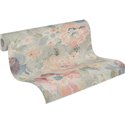 Papeldecor|Multicolor Gray Watercolor Flowers Wallpaper|Watercolor
