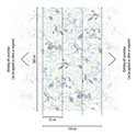 Papeldecor|Floral Wallpaper, Blue and Green Watercolor Leaves|Floral