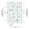 Papeldecor|Floral Wallpaper, Blue and Green Watercolor Leaves|Floral