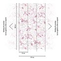 Papeldecor|Floral Wallpaper, Gray and Pink Watercolor Leaves|Wallpaper