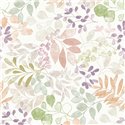 Papeldecor|Papier peint floral, feuilles aquarelle vert|Floral