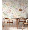 Papeldecor|Papier peint floral, feuilles aquarelle vert|Floral