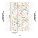 Papeldecor|Papier peint floral, feuilles aquarelle vert|Floral