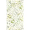 Papeldecor|Papier peint floral, feuilles aquarelle blanc et vert|Floral