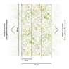 Papeldecor|Papier peint floral, feuilles aquarelle blanc et vert|Floral