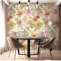 Papeldecor|Tapete Blumen Aquarell Töne Beige Orange|Aquarell