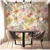 Papeldecor|Tapete Blumen Aquarell Töne Beige Orange|Aquarell