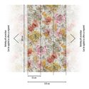 Papeldecor|Papier peint floral aquarelle tons beige orange|Aquarelle