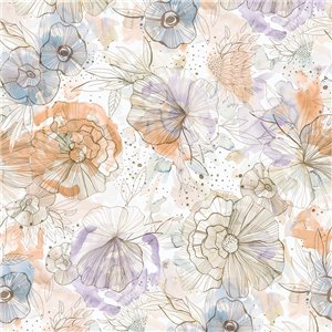 Marburg|Papier Peint floral feuilles aquarelle verte|Jeunesse