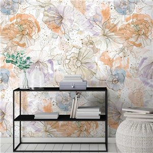 Papeldecor|Urban Jungle Palm Leaves Beige Cream Wallpaper|Floral 2