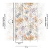 Papeldecor|Papier peint grandes fleurs aquarelle beige pastel|Aquarelle