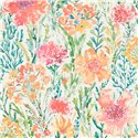 Papeldecor|Tapete Feldblumen Weiß multicolor|Aquarell