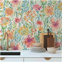 Papeldecor|Tapete Feldblumen Weiß multicolor|Aquarell