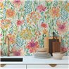 Papeldecor|Tapete Feldblumen Weiß multicolor|Aquarell