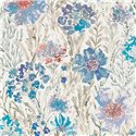 Papeldecor|Tapete Blumen Aquarell Blau und Weiß|Blumen