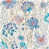Papeldecor|Tapete Blumen Aquarell Blau und Weiß|Blumen
