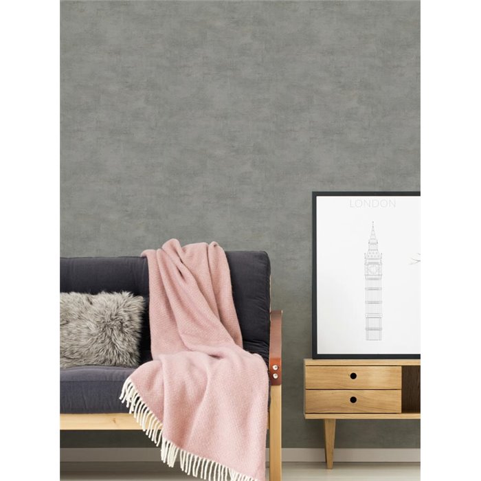 Papeldecor|Papel pintado estilo industrial gris efecto yeso|Papel Pintado