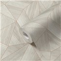 Papeldecor|Papel pintado geométrico beige y gris|Papel Pintado