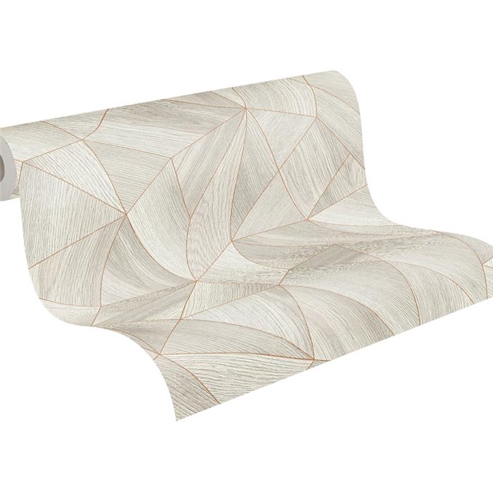 Papeldecor|Papier peint géométrique beige et gris|Papier Peint