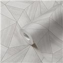 Papeldecor|Papier peint motif géométrique gris métallisé|Papier Peint