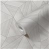 Papeldecor|Papel pintado patrón geométrico gris metalizado|Papel Pintado