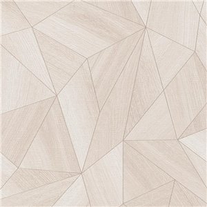Casadeco|Elegant beige Art Deco wallpaper, inspired by cabaret tiaras|Wallpaper