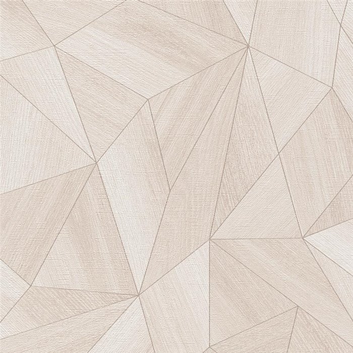 Papeldecor|Papel pintado geométrico moderno beige y blanco|Papel Pintado