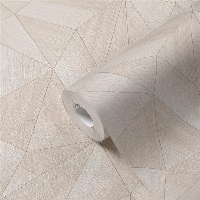 Papeldecor|Papier peint géométrique moderne beige et blanc|Papier Peint