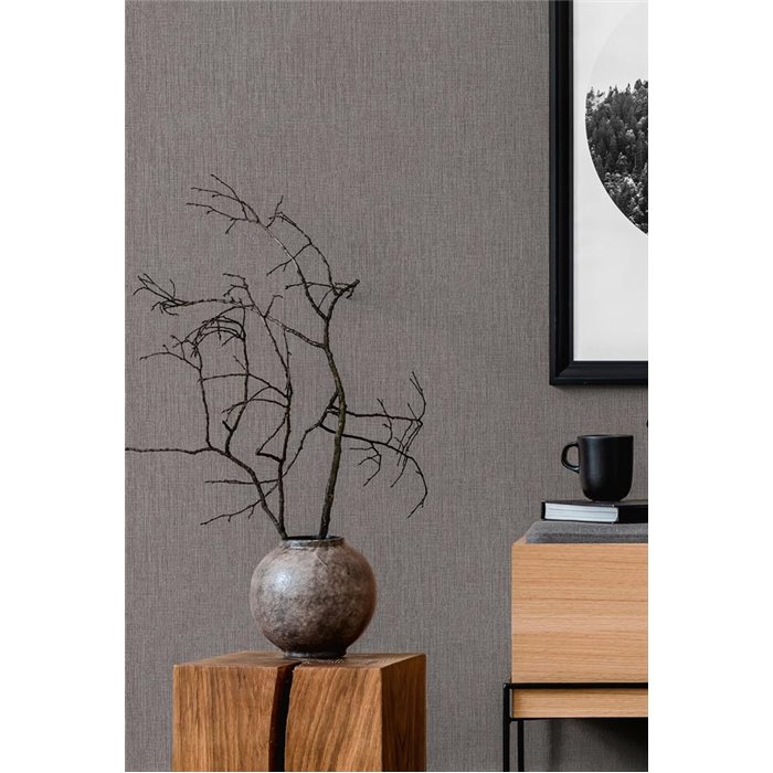 Papel pintado liso marrón efecto textil - Papeldecor Vortex 2027379527