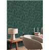 Papeldecor|Papier peint floral moderne marron et vert|Papier Peint