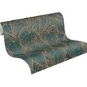 Papeldecor|Papier peint floral moderne marron et vert|Papier Peint