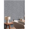 Papeldecor|Modern Gray and Silver Flowers Wallpaper|Wallpaper