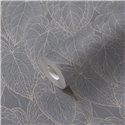 Papeldecor|Modern Gray and Silver Flowers Wallpaper|Wallpaper