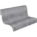 Papeldecor|Modern Gray and Silver Flowers Wallpaper|Wallpaper