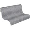 Papeldecor|Modern Gray and Silver Flowers Wallpaper|Wallpaper