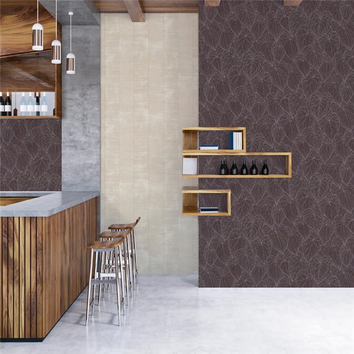 Papeldecor|Tapete Modern Raffia gefärbt Beige und Grau|Tapeten