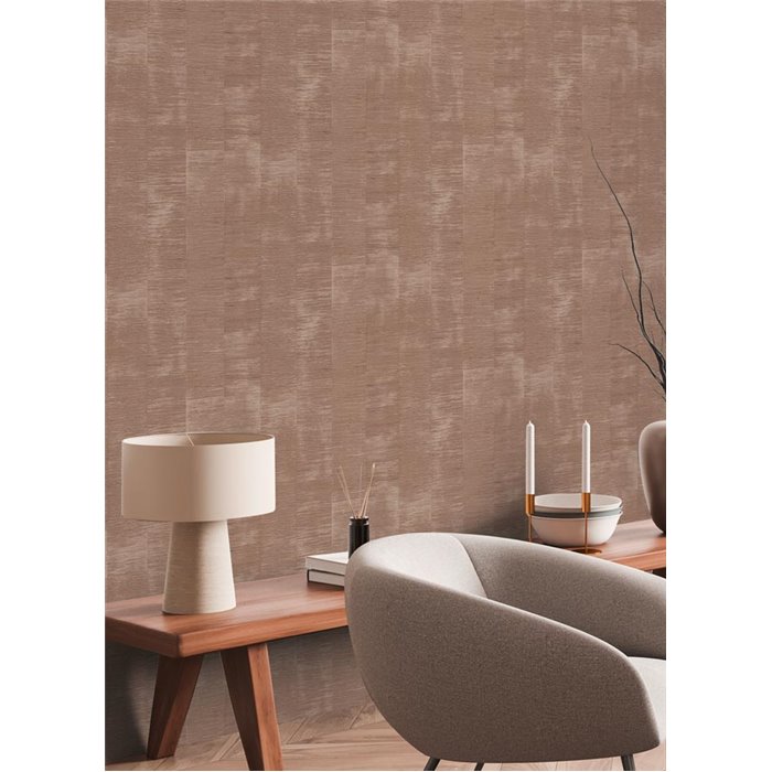 Papeldecor|Papel pintado estilo oriental rafia teñida beige marrón|Papel Pintado