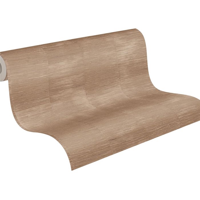 Papeldecor|Papel pintado estilo oriental rafia teñida beige marrón|Papel Pintado