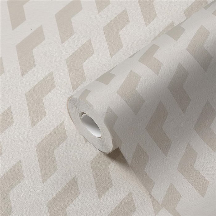 Papeldecor|Papier peint géométrique style moderne blanc et gris|Papier Peint
