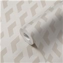 Papeldecor|Papel pintado geométrico estilo moderno blanco y gris|Papel Pintado