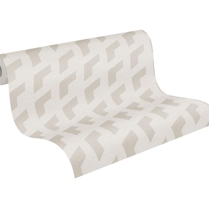 Papeldecor|Modern Geometric Style White and Gray Wallpaper|Wallpaper