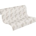 Papeldecor|Papier peint géométrique style moderne blanc et gris|Papier Peint