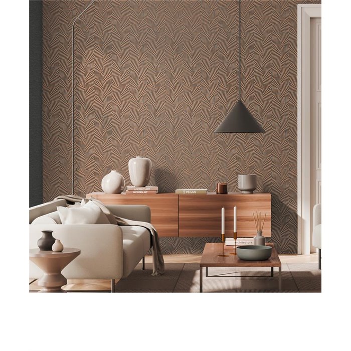 Papeldecor|Papel pintado moderno dorado y negro|Papel Pintado