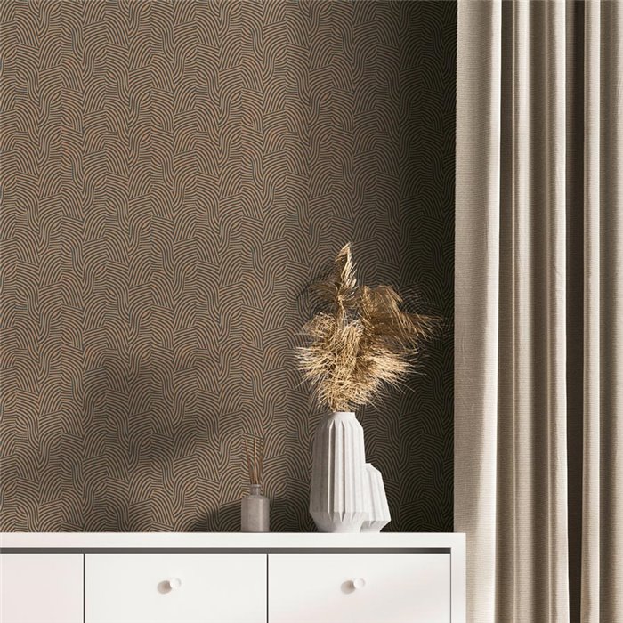 Papeldecor|Modern Gold and Black Wallpaper|Wallpaper