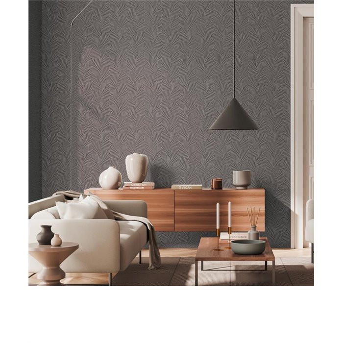 Papeldecor|Modern Abstract Pattern Metallic Gray Wallpaper|Wallpaper