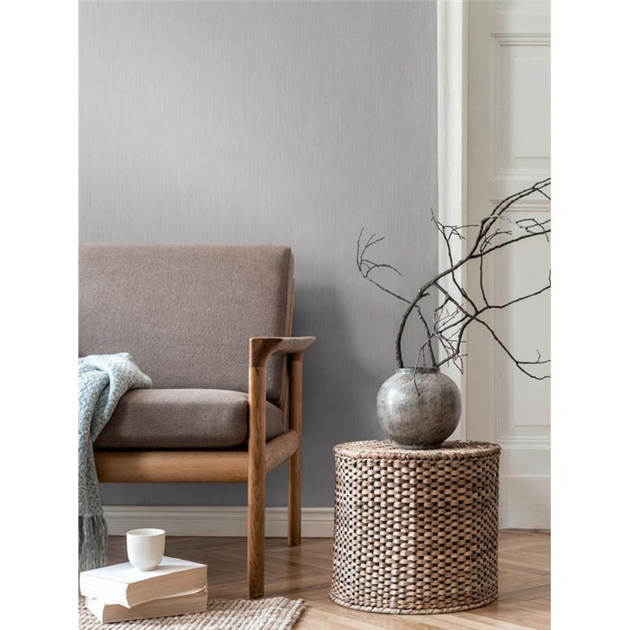 Papeldecor|Tapete Fake Uni Grau Effekt Textil|Tapeten