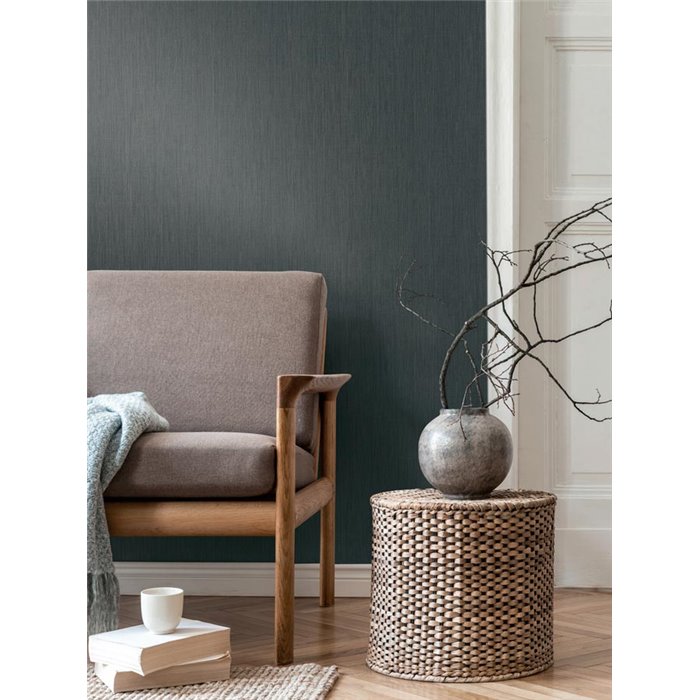 Papeldecor|Papel pintado liso verde efecto textil|Papel Pintado